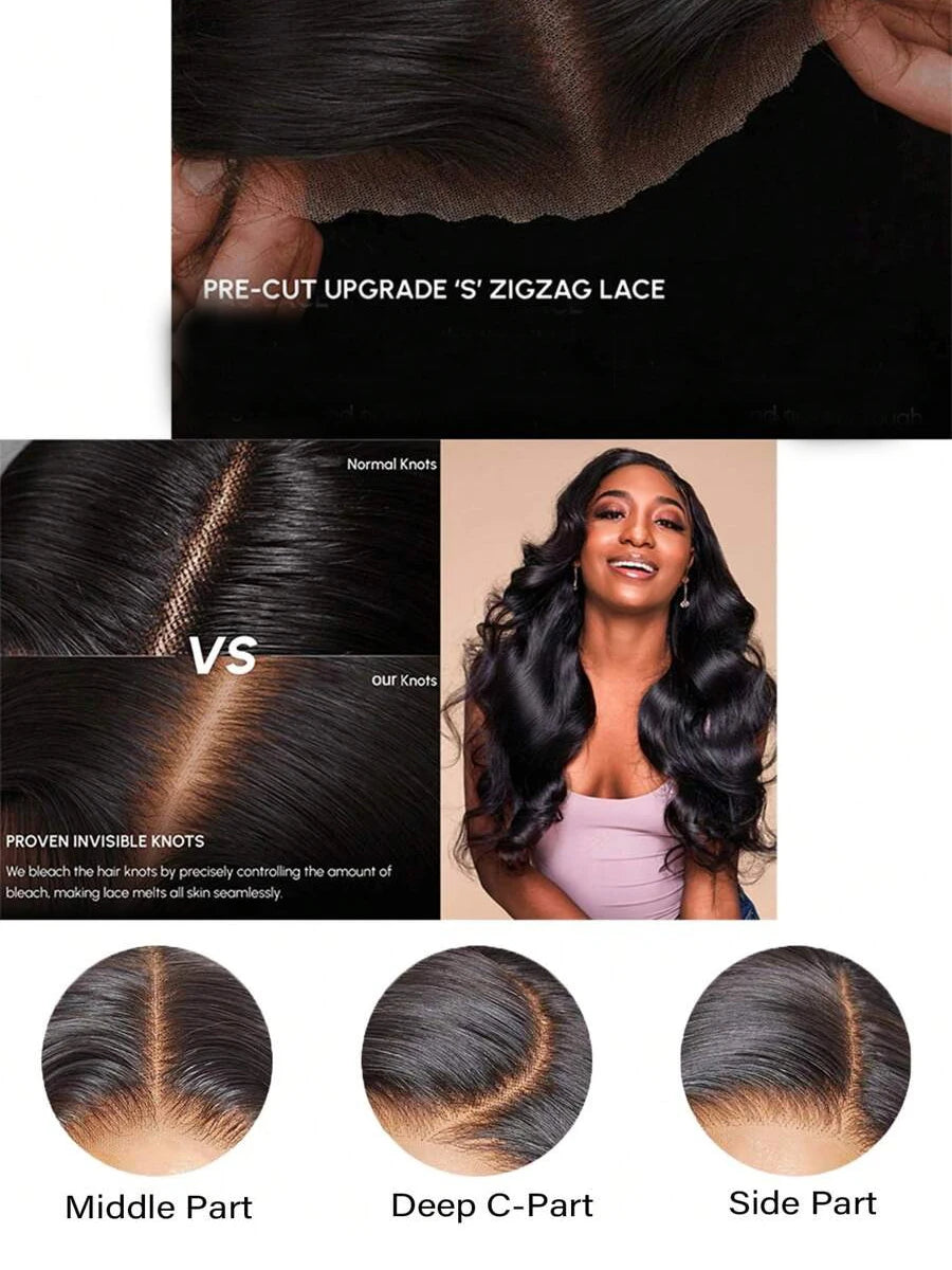 200% Density 28 Inch 13x4 Wear And Go Glueless Straight Human Hair Wigs Pre Plucked Pre Cut Lace Front Wigs For Black Women