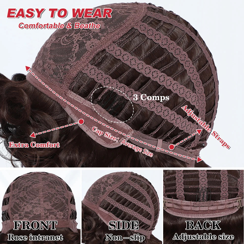 Short Hair Afro Kinky Curly Wig For Black Women Cosplay Blonde Synthetic Natural Red Wigs African Ombre HighTemperature