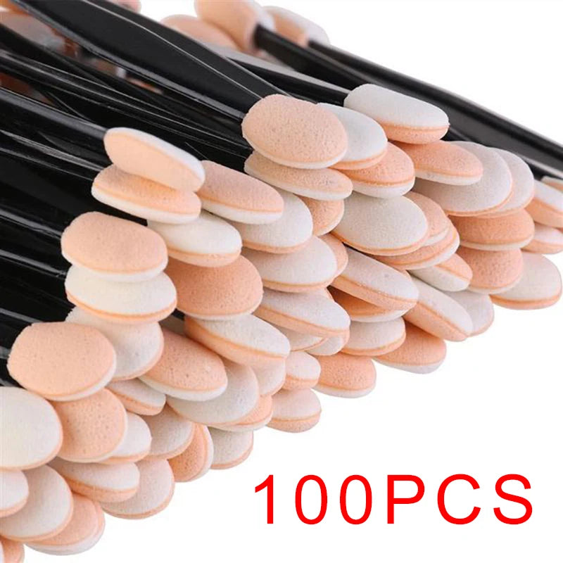 5/30/50/100Pcs Professional Sponge Stick Eye Shadow Applicator Cosmetic Brushes Double-head Eyeshadow Brush For Makeup Tools