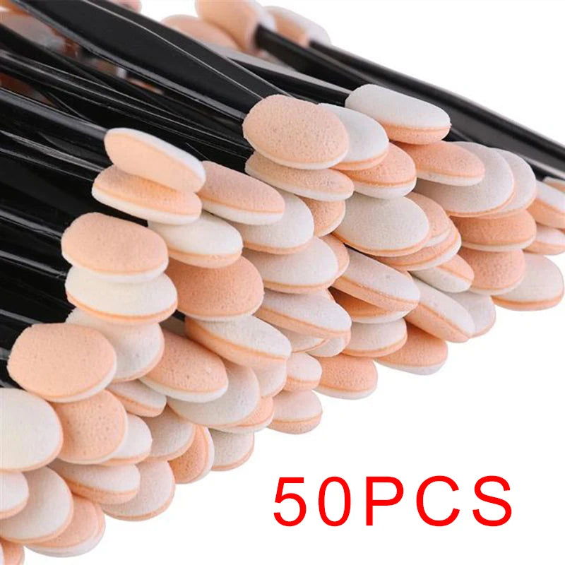 5/30/50/100Pcs Professional Sponge Stick Eye Shadow Applicator Cosmetic Brushes Double-head Eyeshadow Brush For Makeup Tools