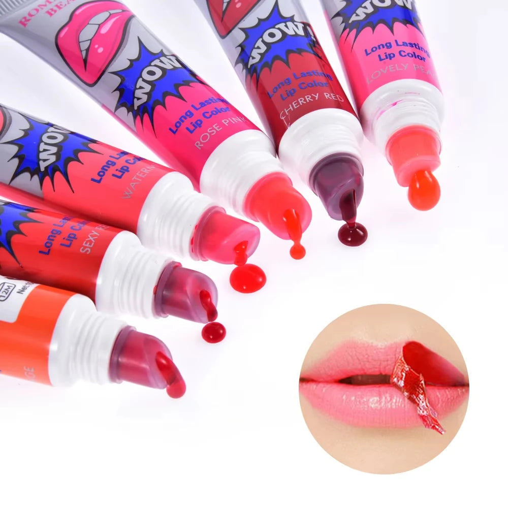 Peel Off Liquid Lipstick Amazing Tear Lipstick Lip Gloss Women Sexy Make Up Tear Pull Lips Mask Cosmetic Waterproof Long Lasting