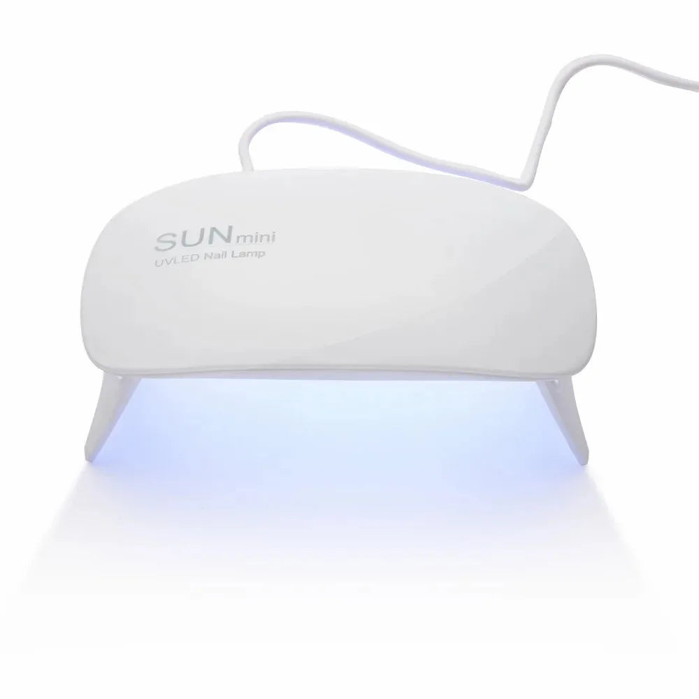 E5 6W Mini Nail Lamp Light UV LED Gel Polish Cured Pink White Nail Dryer Machine Portable USB Cable Home Women Nails Dry Tool