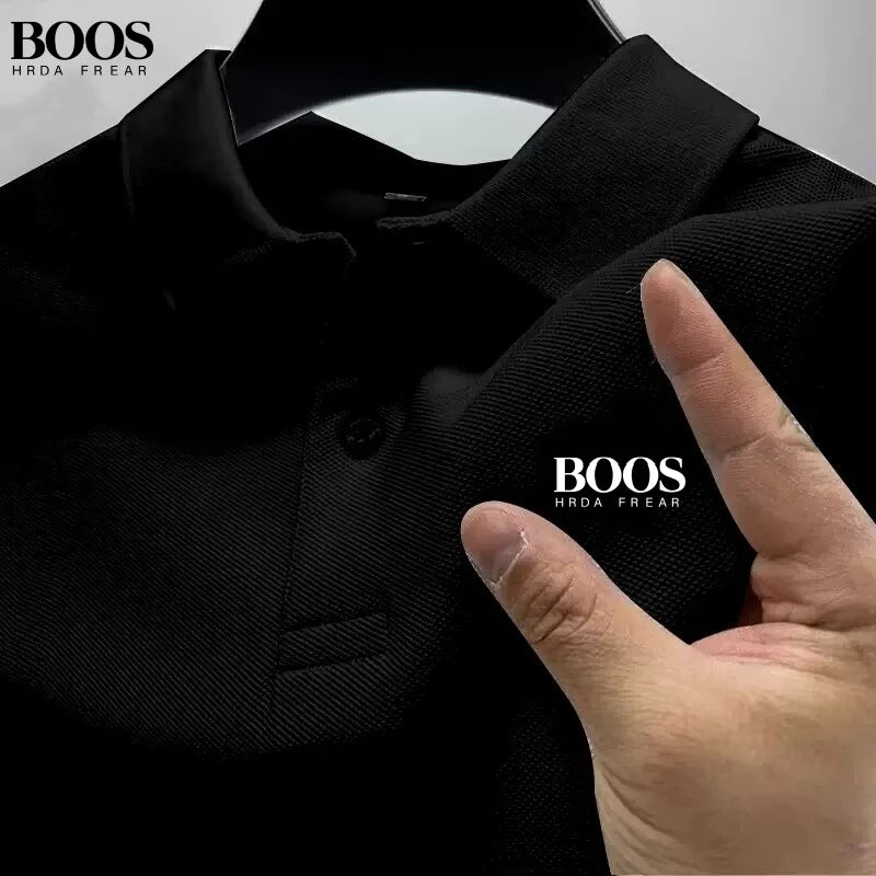 New men's high-quality short sleeved polo shirt, summer fashion, casual, comfortable, breathable top