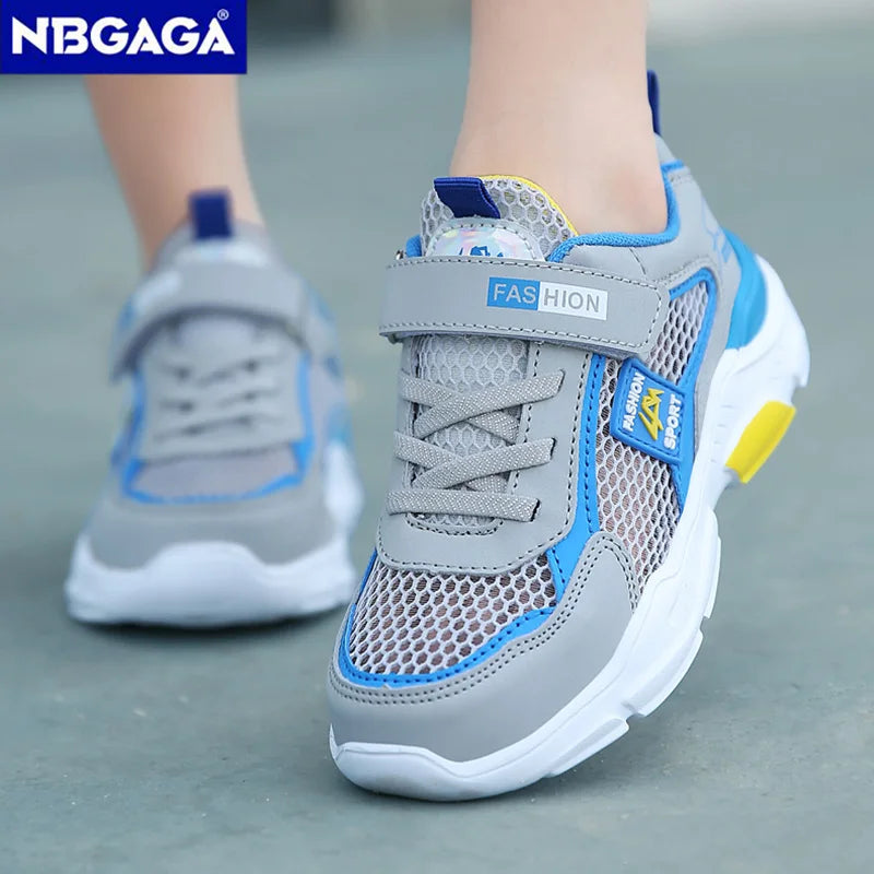 Summer Single Net Breathable Boys Sport Shoes Children Sneakers Rubber Leisure Trainers Casual Kids Sneakers
