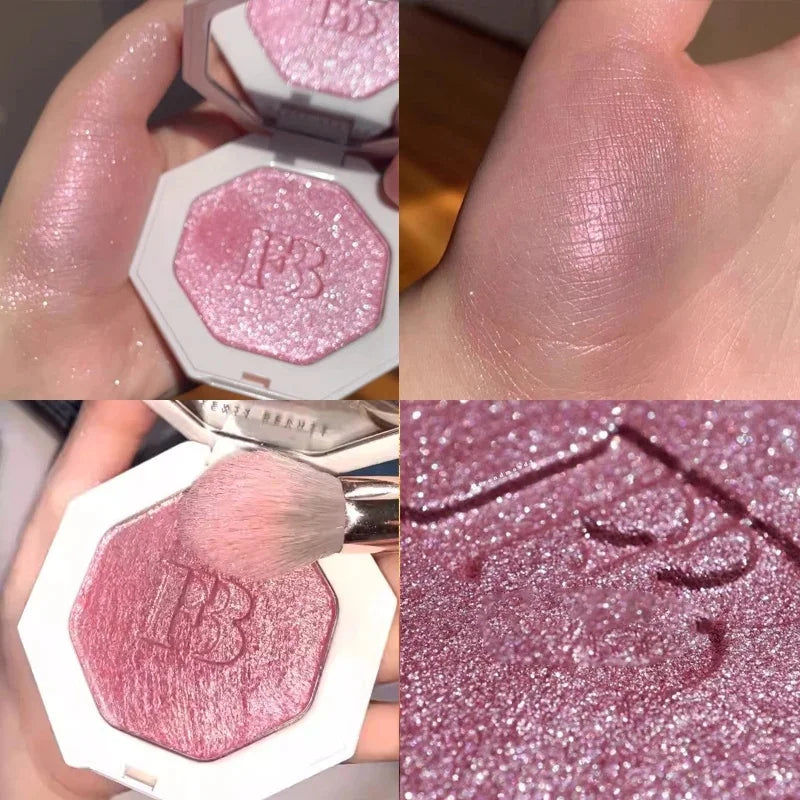 Fenty Beauty 9-color Lip Gloss Light Powder Single Dual-color High-gloss Facial Brightening Easy To Wear Setting Powder Compact