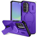 Magsafe Magnetic Charge Phone Case For Samsung Galaxy A15 A25 A35 A55 A56 A36 A26 A16 A57 A37 A17 5G Bracket Stand Holder Cover