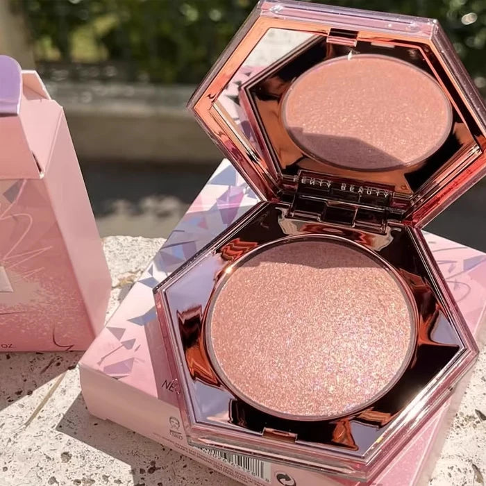 Fenty Beauty 9-color Lip Gloss Light Powder Single Dual-color High-gloss Facial Brightening Easy To Wear Setting Powder Compact