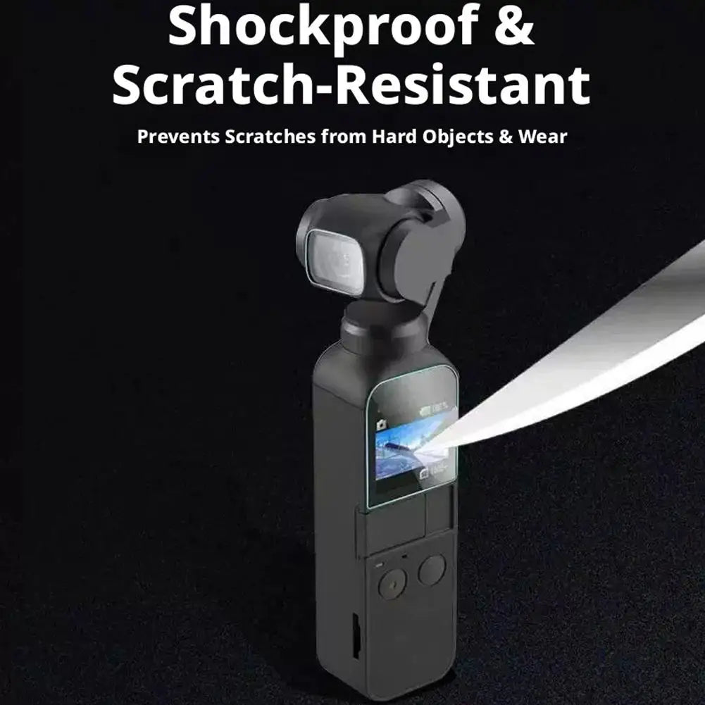 For DJI Osmo Pocket 4 Camera, Tempered Glass Screen Protector + Lens Protector, HD Clear Anti-Fingerprints Film, Accessories