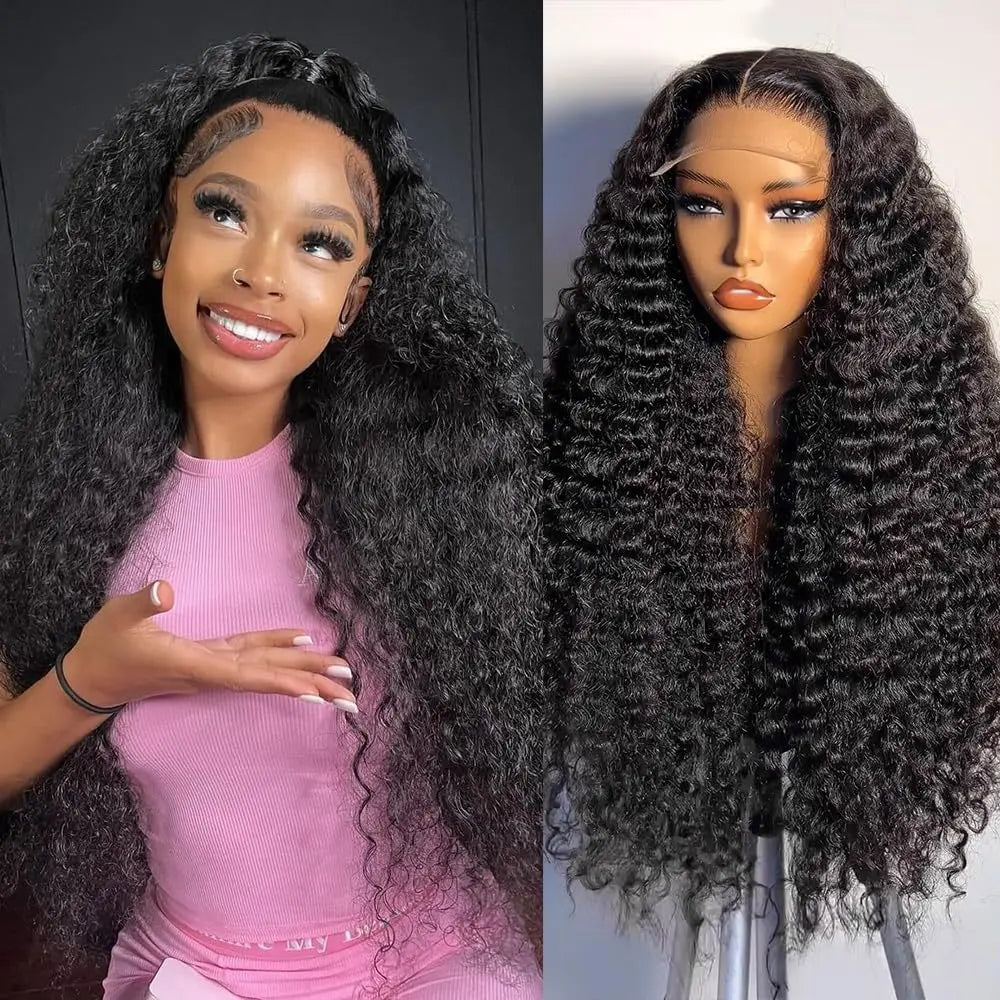 Fashion Synthetic Wig Mechanic Lace Long Curly Hair Popular in Africa Small Curl Lace Wig