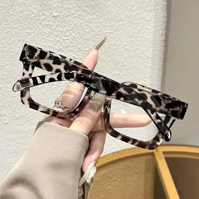 New Square Large Frame Eyeglasses Fashion Street Decorative Glasses Computer Spectacles For Women Men