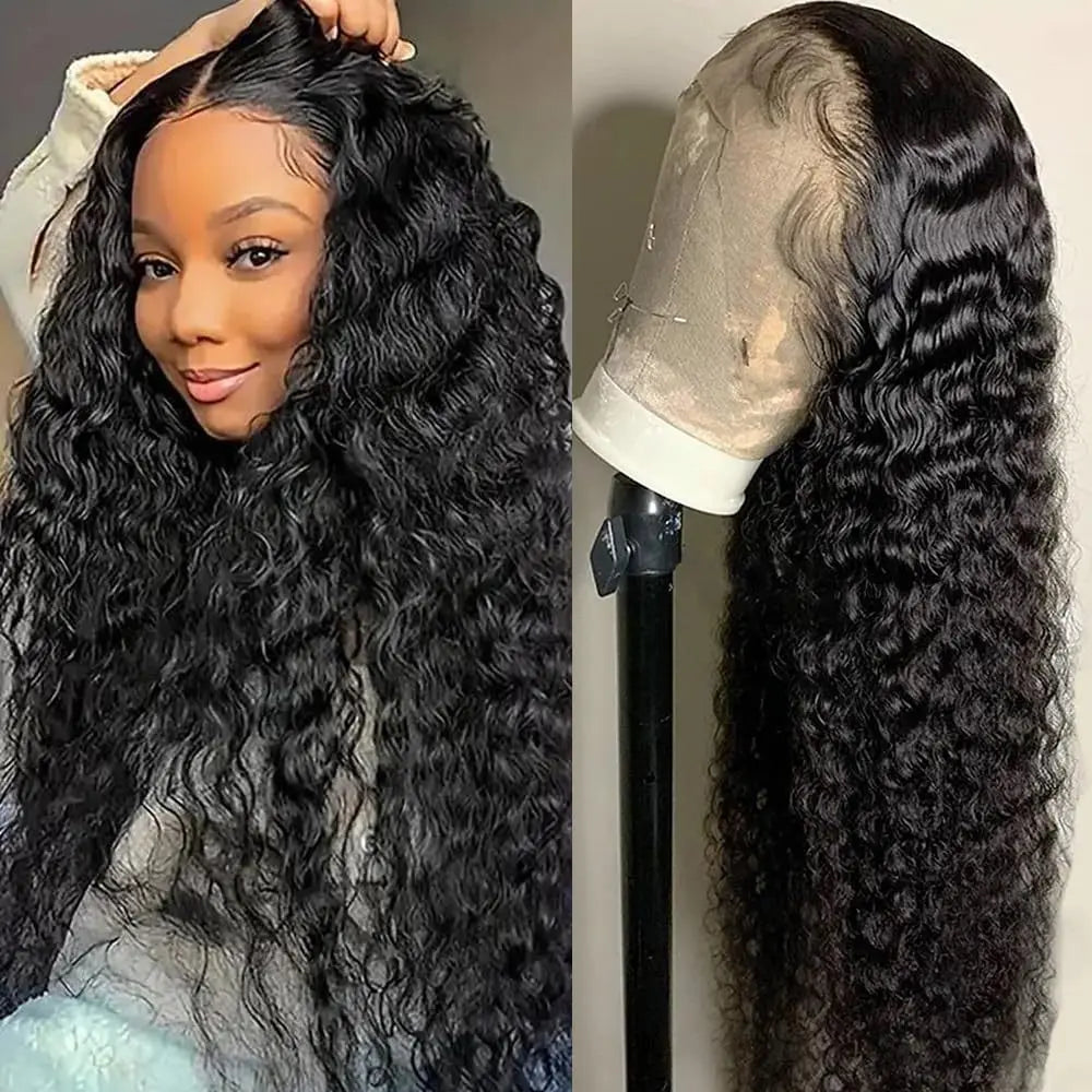 Fashion Synthetic Wig Mechanic Lace Long Curly Hair Popular in Africa Small Curl Lace Wig