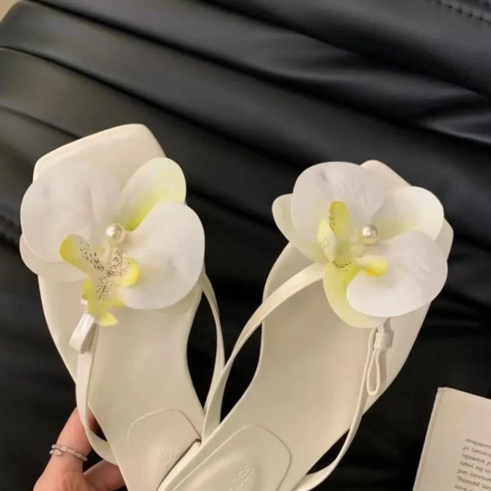 1 Pair Simulation Coloful Butterfly Orchid Shoe Flowers Fashion Thai Fairy Butterfly Flower Shoe Buckles Decorate The Upper