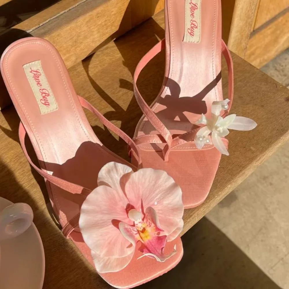 1 Pair Simulation Coloful Butterfly Orchid Shoe Flowers Fashion Thai Fairy Butterfly Flower Shoe Buckles Decorate The Upper