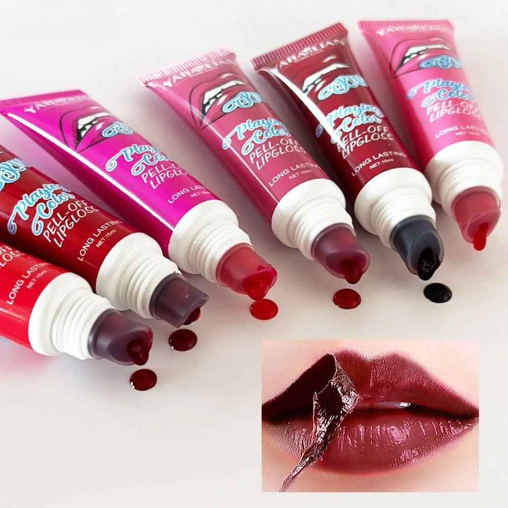 Peel Off Liquid Lipstick Amazing Tear Lipstick Lip Gloss Women Sexy Make Up Tear Pull Lips Mask Cosmetic Waterproof Long Lasting