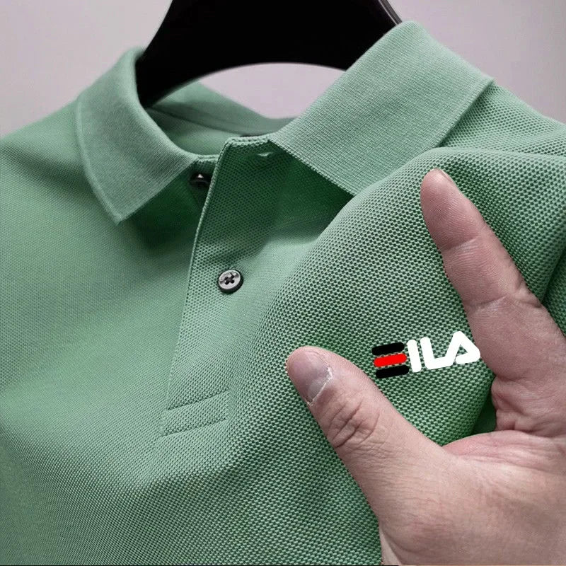 2025 Summer New Men's Lapel Embroidered Polo Shirt and Anti pilling Polo Shirt Short Sleeve Casual Hot Sale