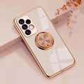 Plating Metal Ring Holder Phone Case For Samsung Galaxy A73 A57 A56 A55 A54 A53 A37 A36 A35 A34 A26 A25 A17 A16 5G Back Cover