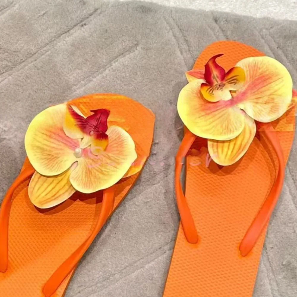 1 Pair Simulation Coloful Butterfly Orchid Shoe Flowers Fashion Thai Fairy Butterfly Flower Shoe Buckles Decorate The Upper