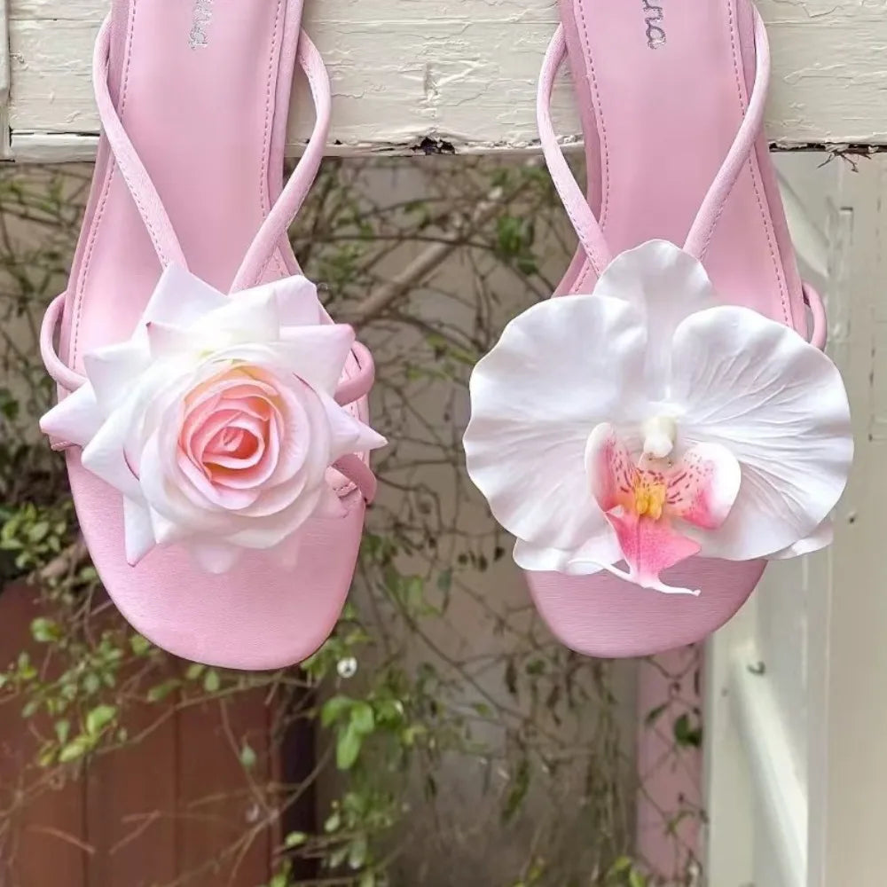 1 Pair Simulation Coloful Butterfly Orchid Shoe Flowers Fashion Thai Fairy Butterfly Flower Shoe Buckles Decorate The Upper