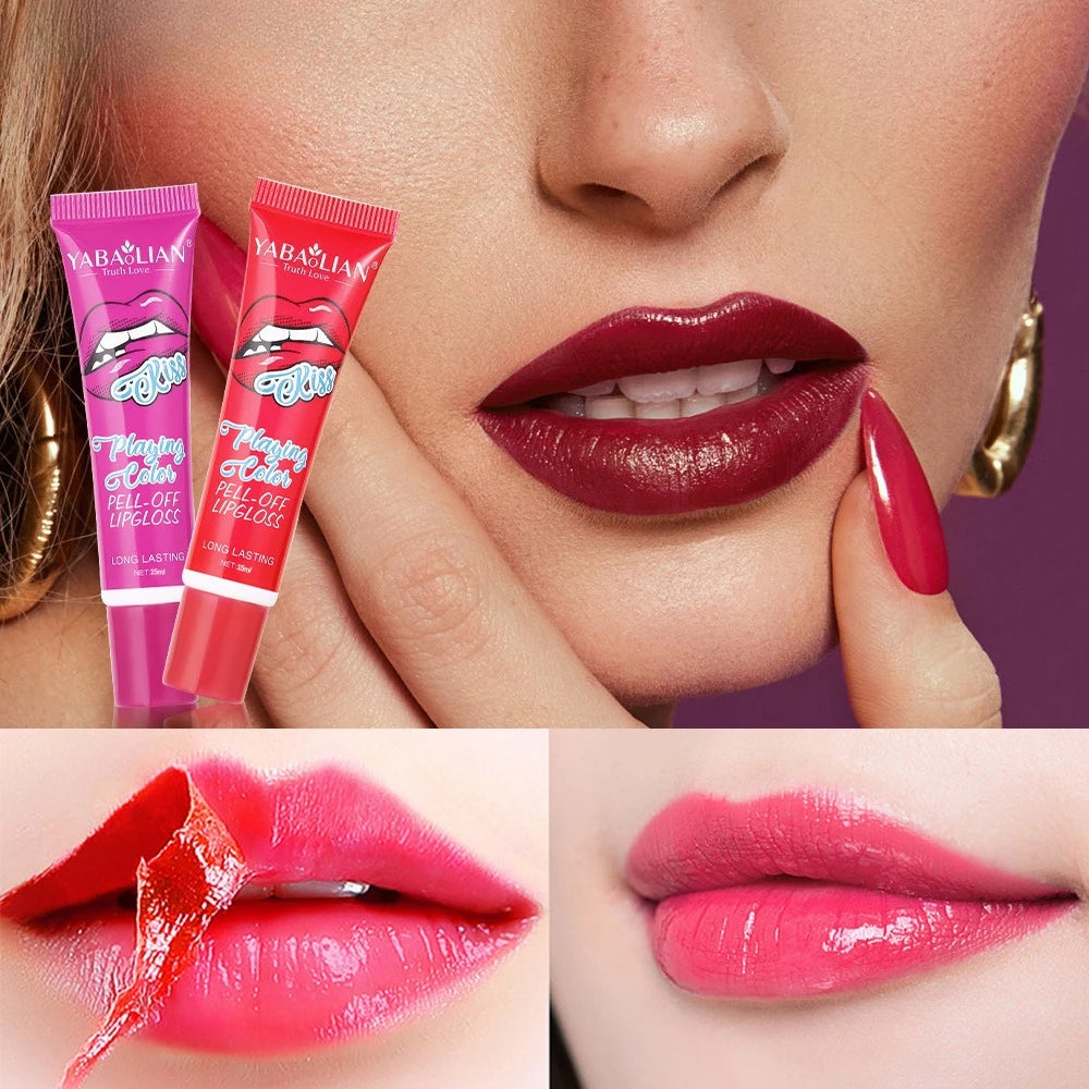Peel Off Liquid Lipstick Amazing Tear Lipstick Lip Gloss Women Sexy Make Up Tear Pull Lips Mask Cosmetic Waterproof Long Lasting