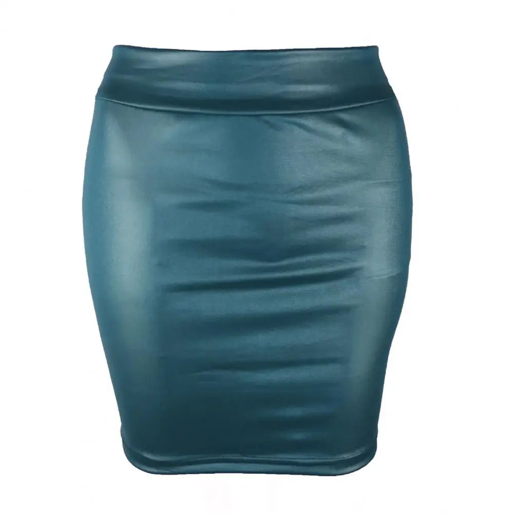 Summer Bodycon Pu Mini Skirt Women Faux Leather Solid Black Package Hip Regular Waist Office Lady Skirts Sexy Faldas mujer moda