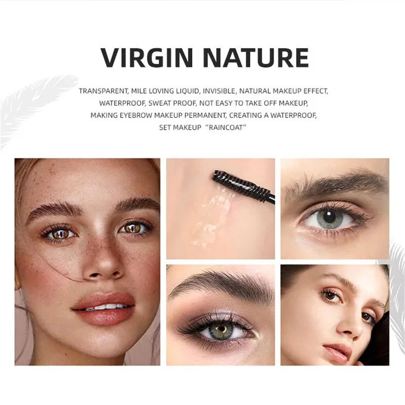 Brow Raincoat Styling Gel Clear Brow Gel Waterproof Sweat Resistant Long Lasting Eyebrow Gel Liquid Eyebrow Styling Wax