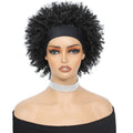Afro Ombre Black Headband Wig Black Female Short African American Wig Synthetic African American Twisted Curly Headband Wig