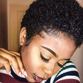 Short Afro Kinky Curly Wigs Human Hair Wig For Women Pixie Cut Wig Deep Wave Water Wave Short Wig Full Machine Made Wig