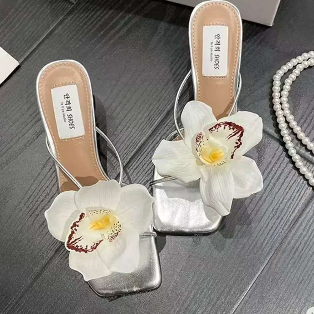 1 Pair Simulation Coloful Butterfly Orchid Shoe Flowers Fashion Thai Fairy Butterfly Flower Shoe Buckles Decorate The Upper
