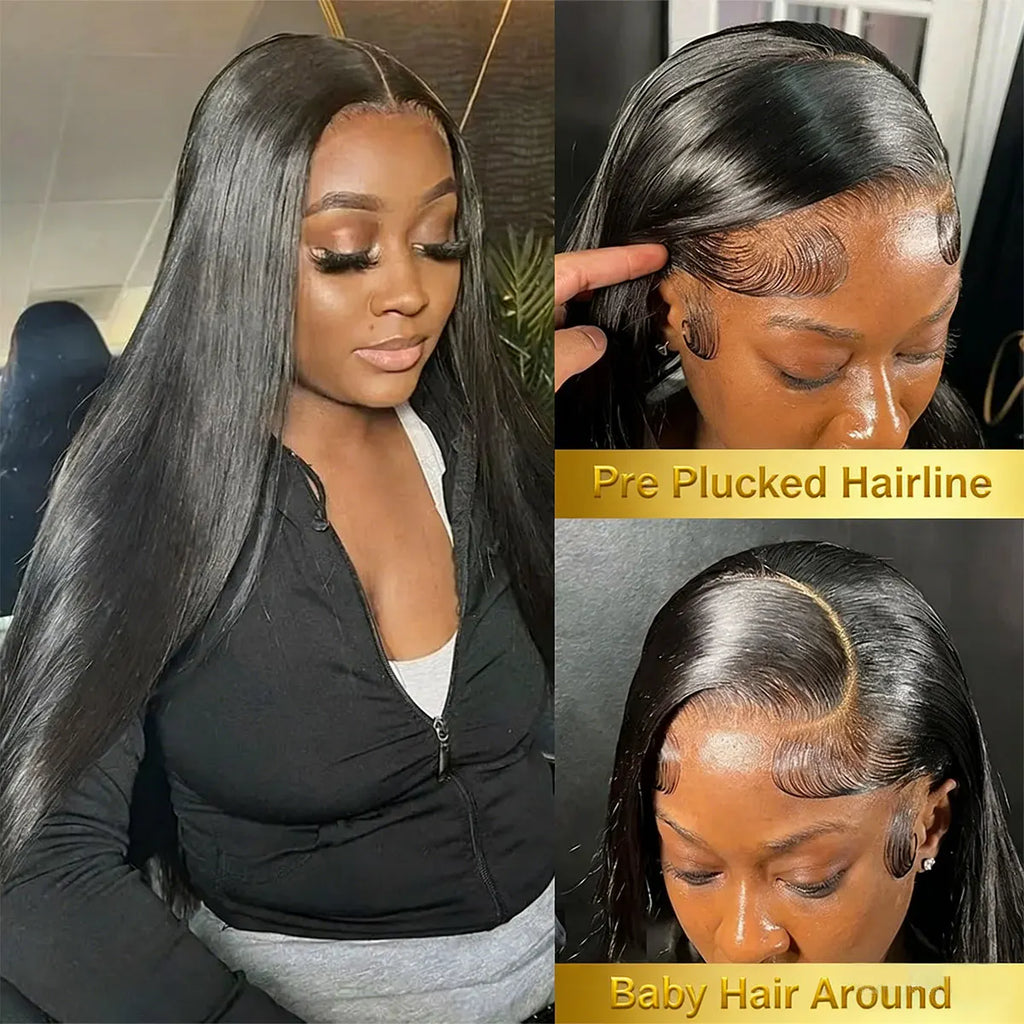 Raw Hair Glueless Straight Lace Front Human Hair Wigs On Clearance Sale 13x6 HD Lace Human Hair Wig 5x5 HD Lace Closure Wig