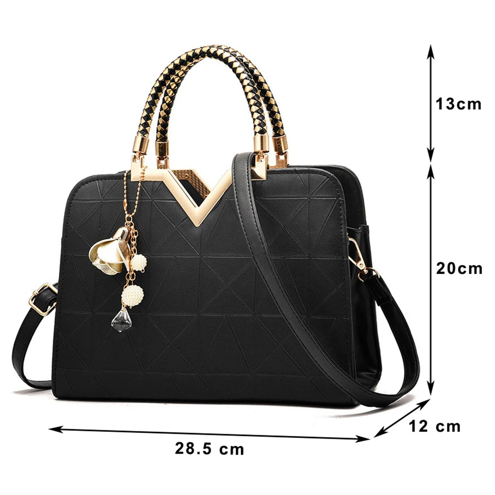 Top-handle Bags Designer Shoulder Bag for Women Fashion Handbags High Quality Unusual Pu Shell Bags Beading Zipper Luxury Brand