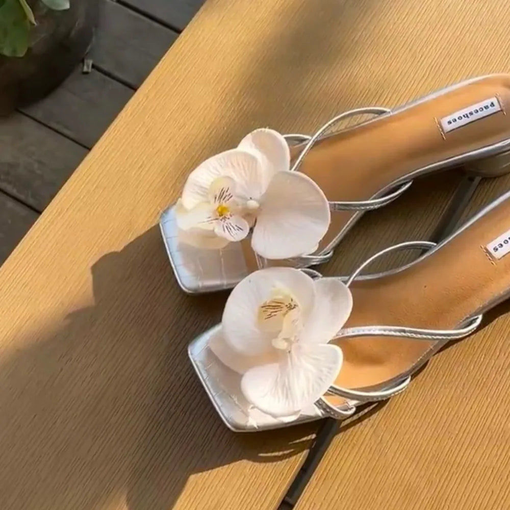 1 Pair Simulation Coloful Butterfly Orchid Shoe Flowers Fashion Thai Fairy Butterfly Flower Shoe Buckles Decorate The Upper